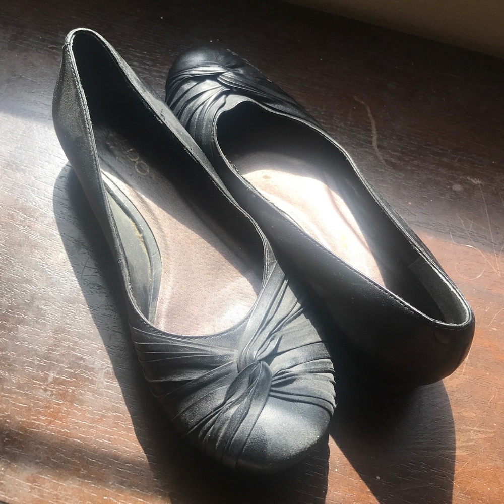 Aldo Black Buttery Criss-cross Ballet Flats